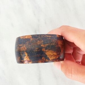 #U16 Natural Earth Tones Bangle Bracelet Boho Brown Vintage